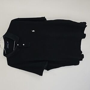 POLO Ralph Lauren Black Cotton Polo Shirt Size XXL